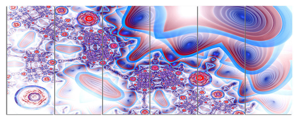 Beautiful Extraterrestrial Life Cells, Floral Canvas Print, 70"x28", 6 Panels