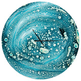 Precious Blue Fabulous Pattern Large Modern Wall Clock, 36x36