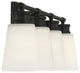 4-Light Bathroom Vanity Light, Matte Black