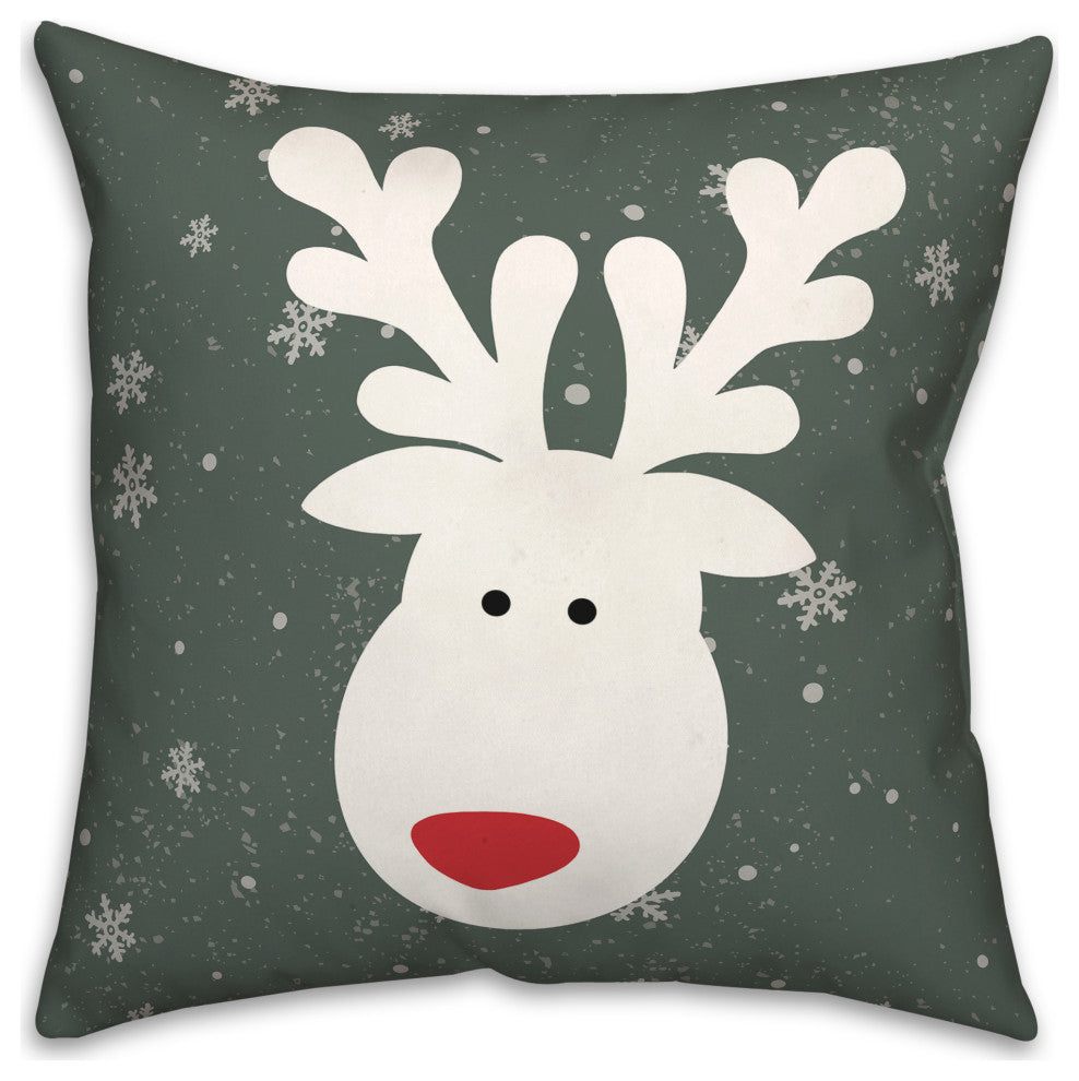 Gray Reindeer 16x16 Spun Poly Pillow