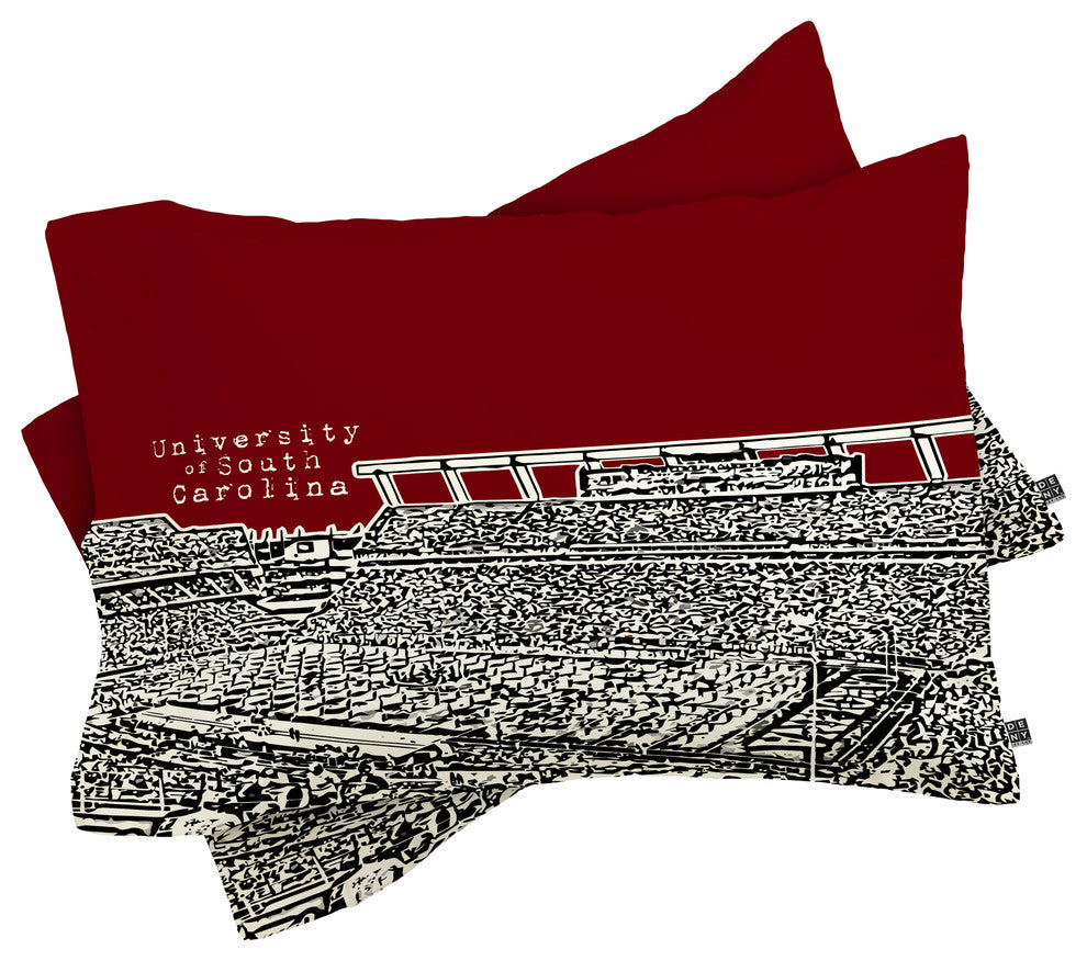 Deny Designs Bird Ave University Of South Carolina Dark Red Pillow Shams, King