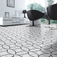 8"x8" Sebta Handmade Cement Tile, Black/Gray, Set of 12