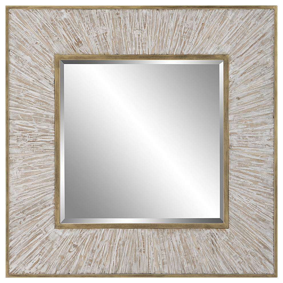 Uttermost 09854 Wharton Whitewashed Square Mirror