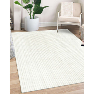 Obeetee Jaipur Texture Hand Tufted Rug, Ivory, 2'x3'