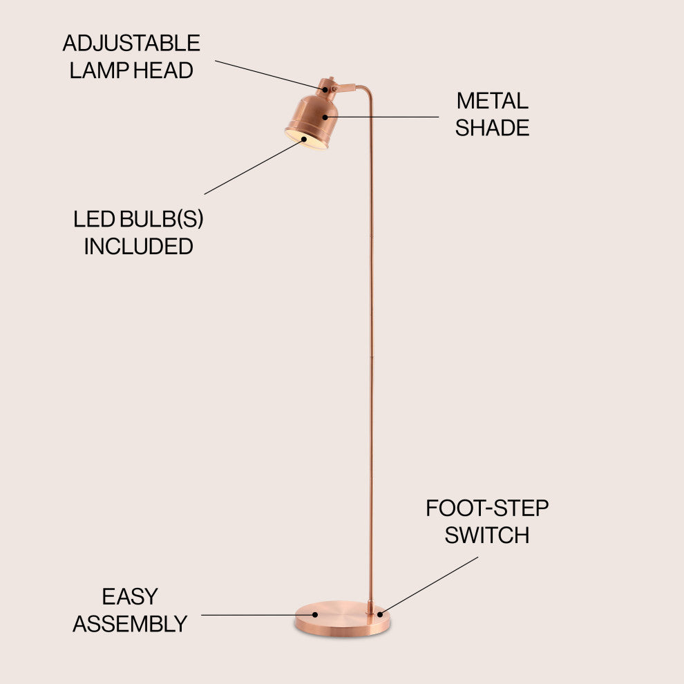 Brandon Metal Task LED Floor Lamp