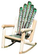 Snow Ski Log Rocker Green
