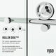 VIGO Elan Cass Aerodynamic 60" to 64" W x 76" H Frameless Sliding Shower Door, Chrome, Clear Glass
