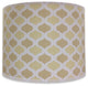 2-Tone Cream Mediterranean Hard Back Lampshade Made, Cream, 10"x10"x8"
