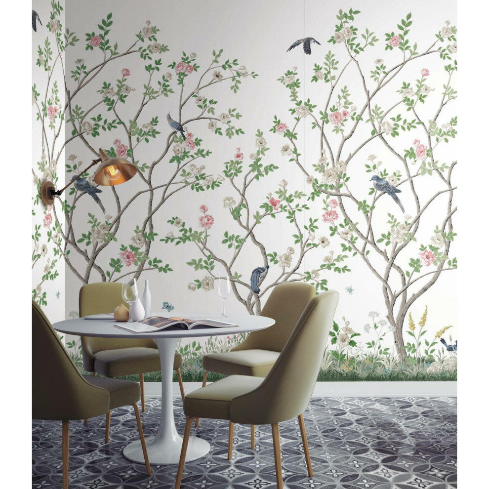 Lingering Garden White Wall Mural