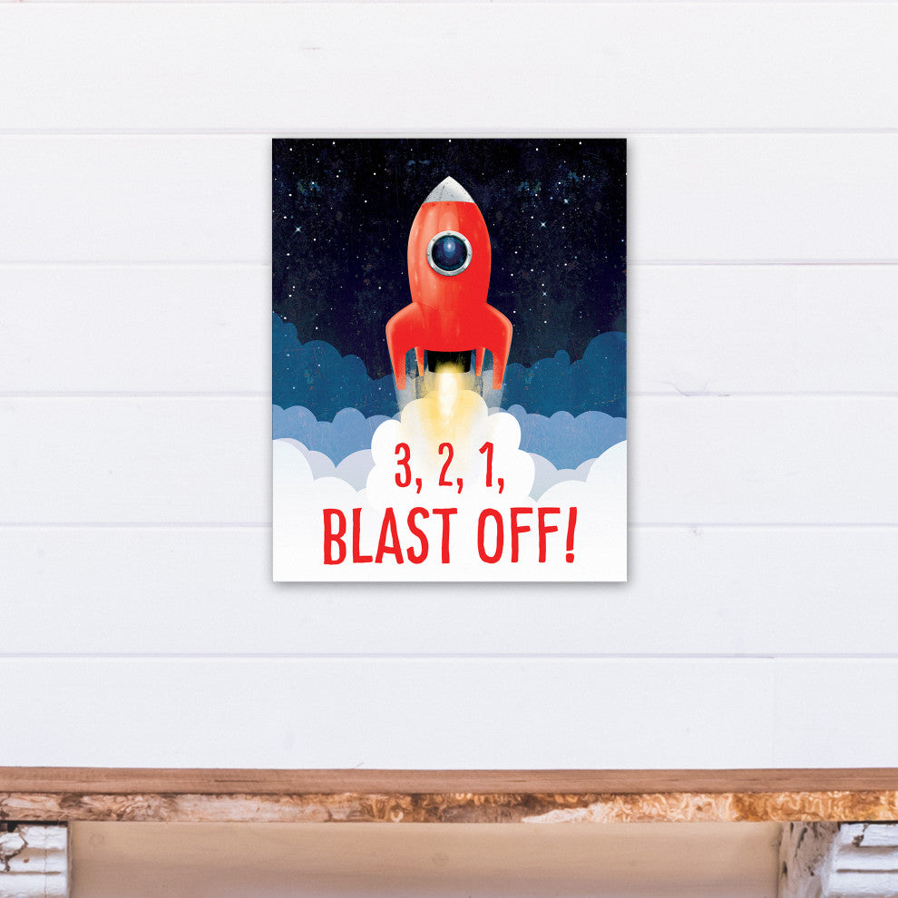 3, 2, 1, Blast Off 16x20 Canvas Wall Art