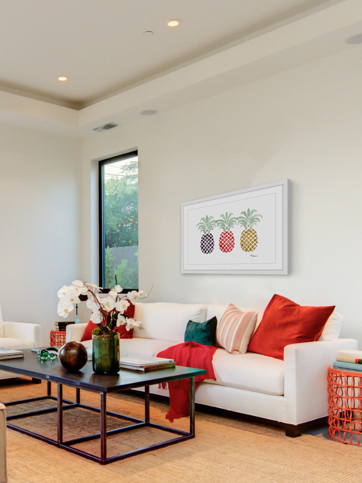 "Tropical Modern" Framed Painting Print, 18"x12"