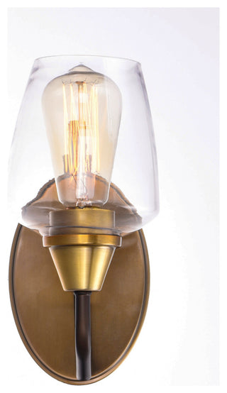 Maxim 26121CL Goblet 1 Light 10" Tall Bathroom Sconce - Bronze / Antique Brass