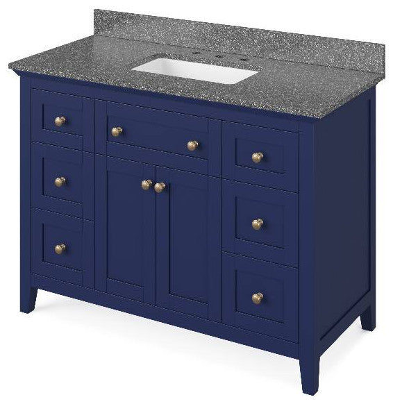 Chatham Traditional 48" Hale Blue Single Sink Vanity, Boulder Cultured Marble Va
