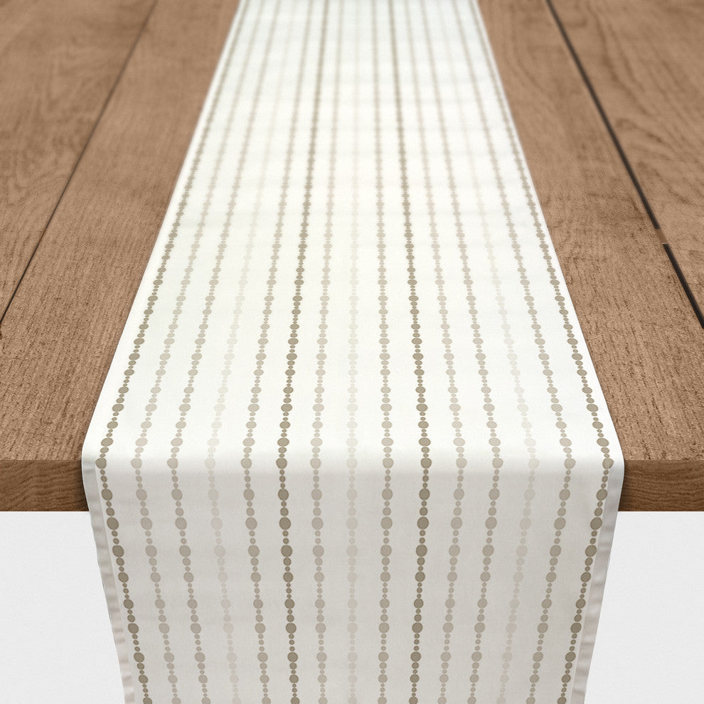 Taupe Dot 16x90 Table Runner