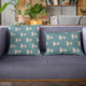 Plutus Blue Growth Motif Luxury Throw Pillow, 20"x30"