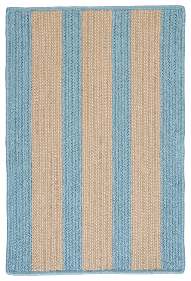 Boat House BT49 Light Blue Indoor/Outdoor Area Rug, Rectangular 2'x10'