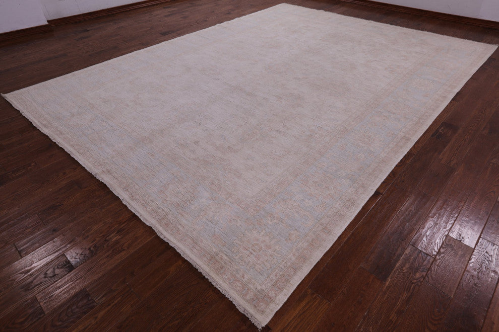 10' 0" X 13' 8" Peshawar White Wash Handmade Rug Q9533