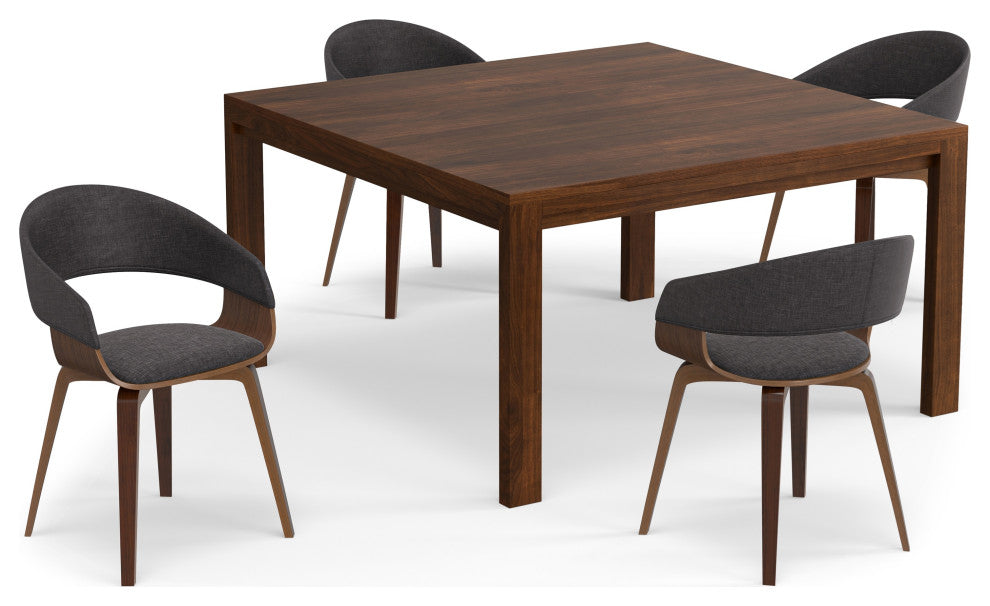 Lowell/Wilson 5-Piece Dining Set, Charcoal Gray