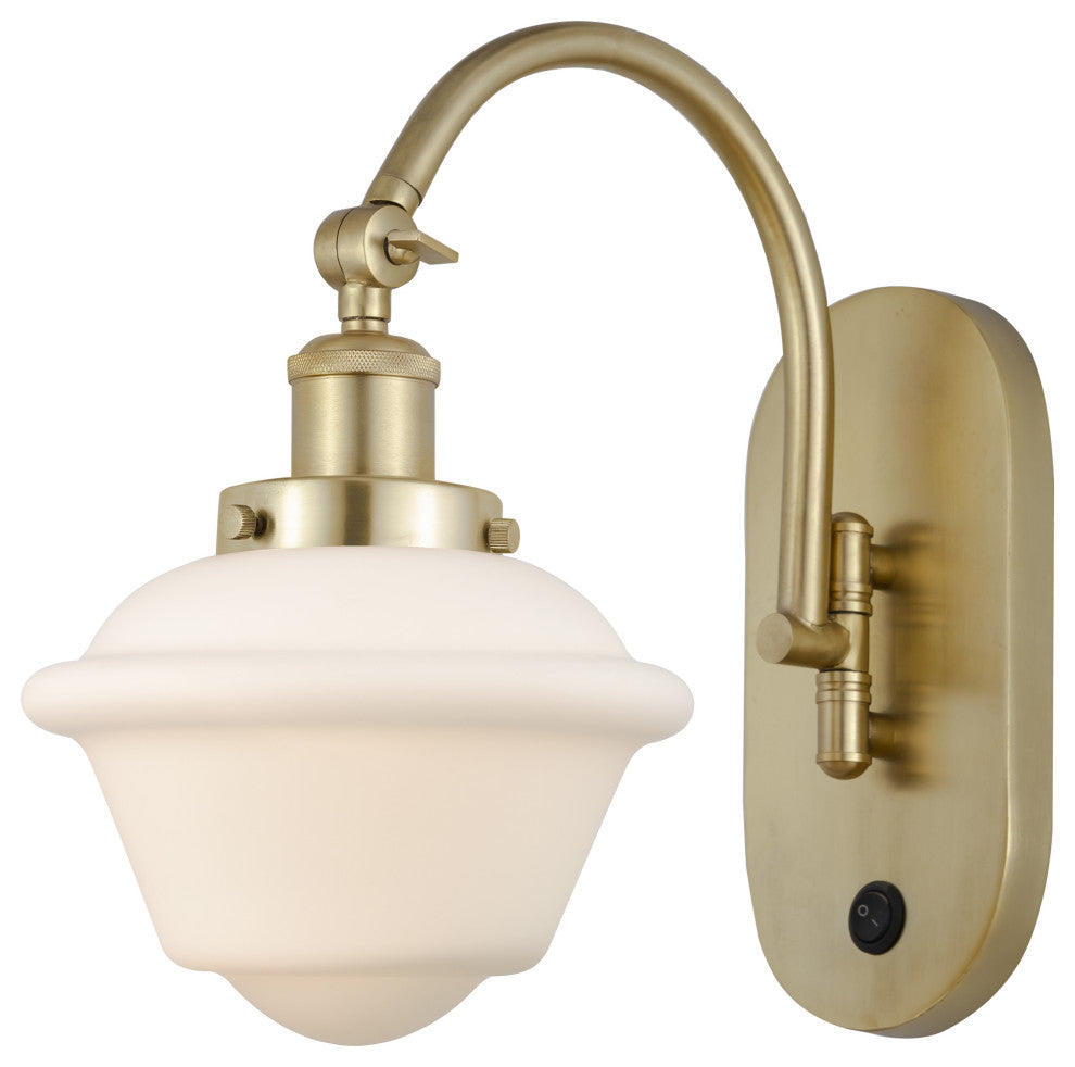 Innovations 918-1W-SG-G531 Oxford 1 Light 7.5" Sconce, Satin Gold
