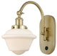 Innovations 918-1W-SG-G531 Oxford 1 Light 7.5" Sconce, Satin Gold
