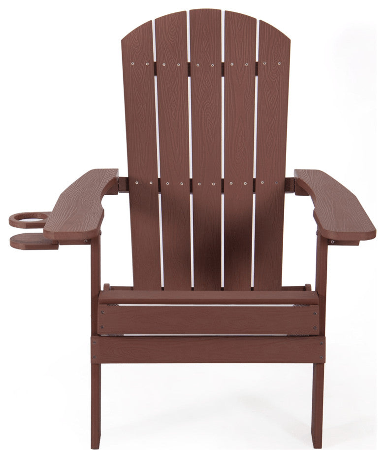 35" Brick Red Heavy Duty Plastic Adirondack Chair