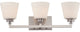 Nuvo 3-Light Incandescent Mobili Vanity and Wall Light Fixture, Brushed Nickel