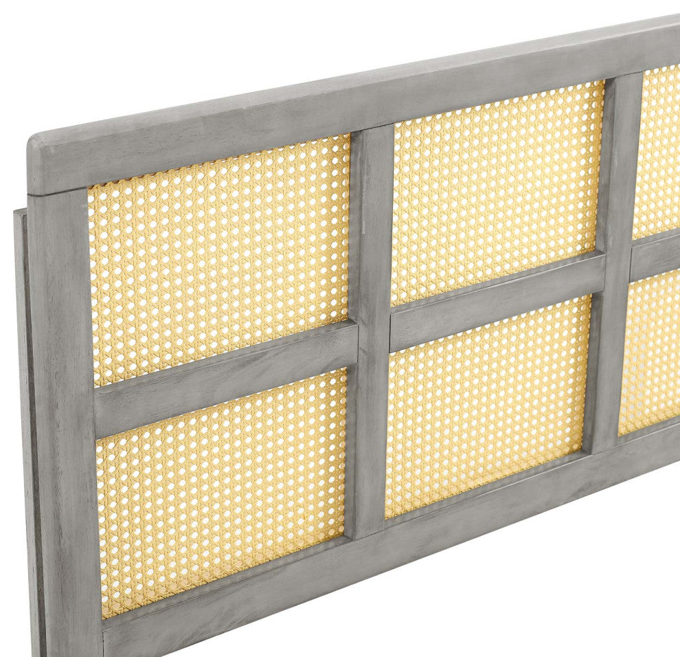 Luana Cane King Headboard-Gray