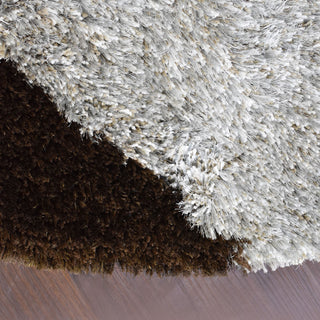 Hand Tufted Shag Polyester Area Rug Contemporary Multicolor, [Round] 10'x10'