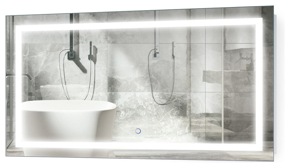 Krugg LED Bathroom Mirror, Lighted Vanity Mirror Dimmer and Defogger, 42x24