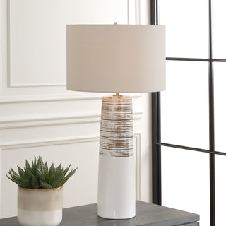 Uttermost Haven White Glaze Table Lamp