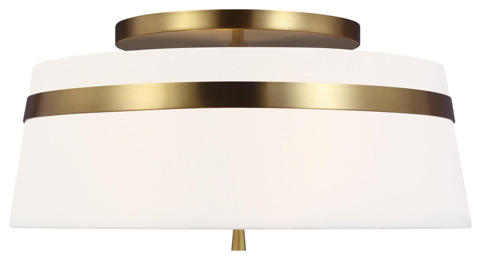 Cordtlandt Large Semi-Flush Mount, Burnished Brass