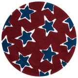 Incredible Softness, Microfiber High-Low Lola Shag LL-06 Red Navy Area Rug