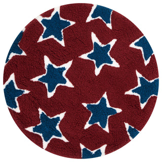 Incredible Softness, Microfiber High-Low Lola Shag LL-06 Red Navy Area Rug