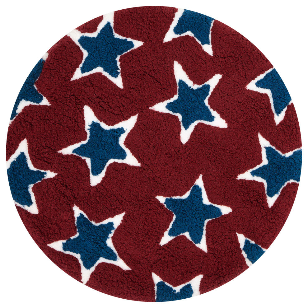 Incredible Softness, Microfiber High-Low Lola Shag LL-06 Red Navy Area Rug