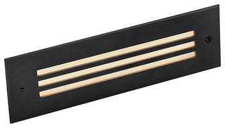 Hinkley Dash Louvered Led Flush Step Light 120V, Stainless Steel Black