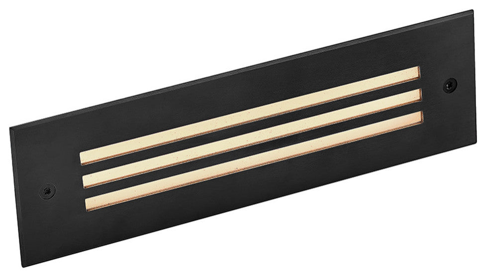 Hinkley Dash Louvered Led Flush Step Light 120V, Stainless Steel Black