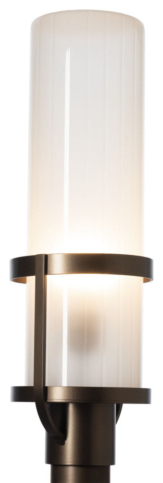 Alcove Outdoor Post Light Coastal Bronze Finish, Frosted Glass