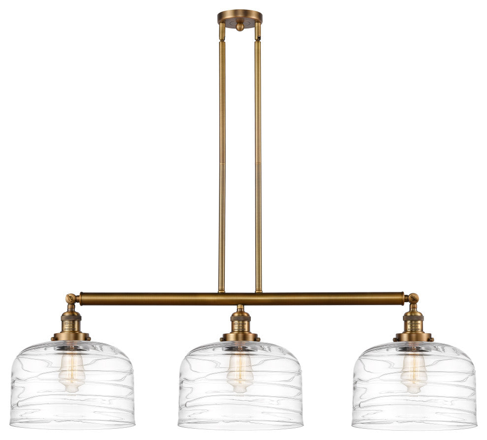 INNOVATIONS 213-BB-G713-L-LED 3-Light Island Light Brushed Brass