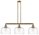 INNOVATIONS 213-BB-G713-L-LED 3-Light Island Light Brushed Brass