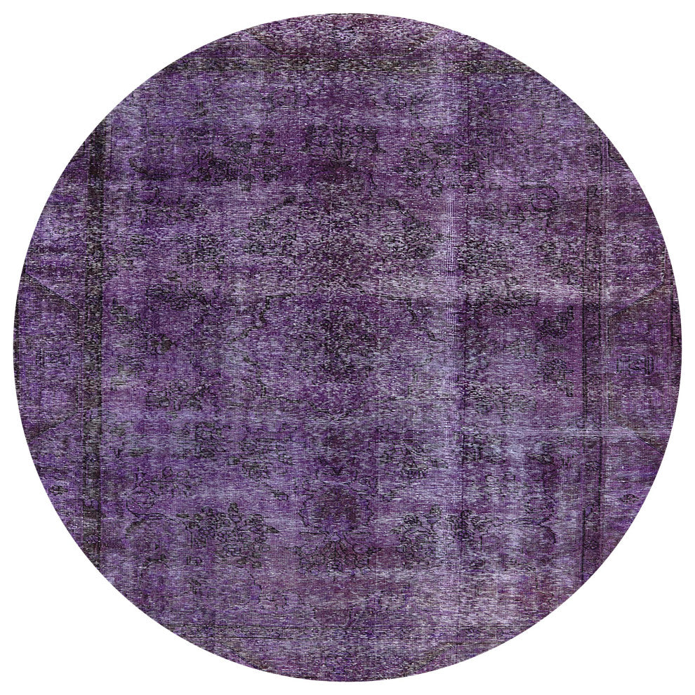 Ahgly Company Indoor Round Mid-Century Modern Area Rugs, 5' Round
