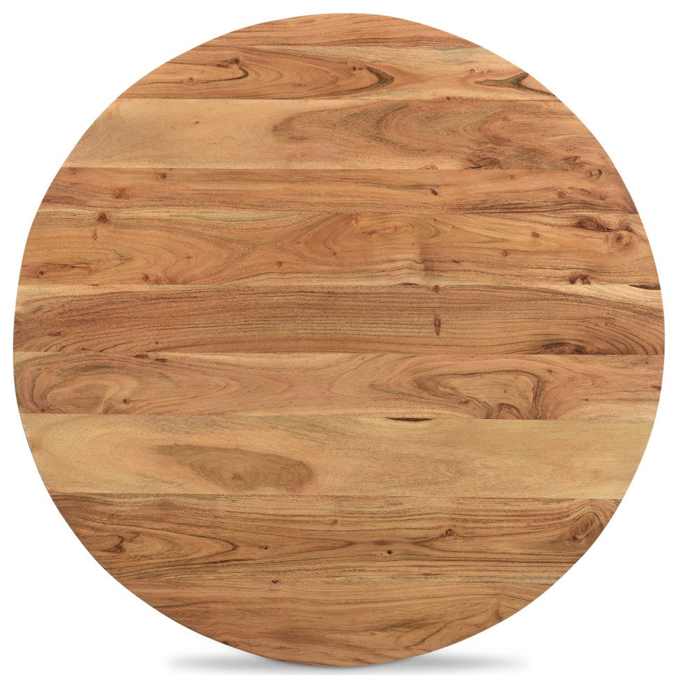 Finch Round Coffee table in Acacia wood 33"