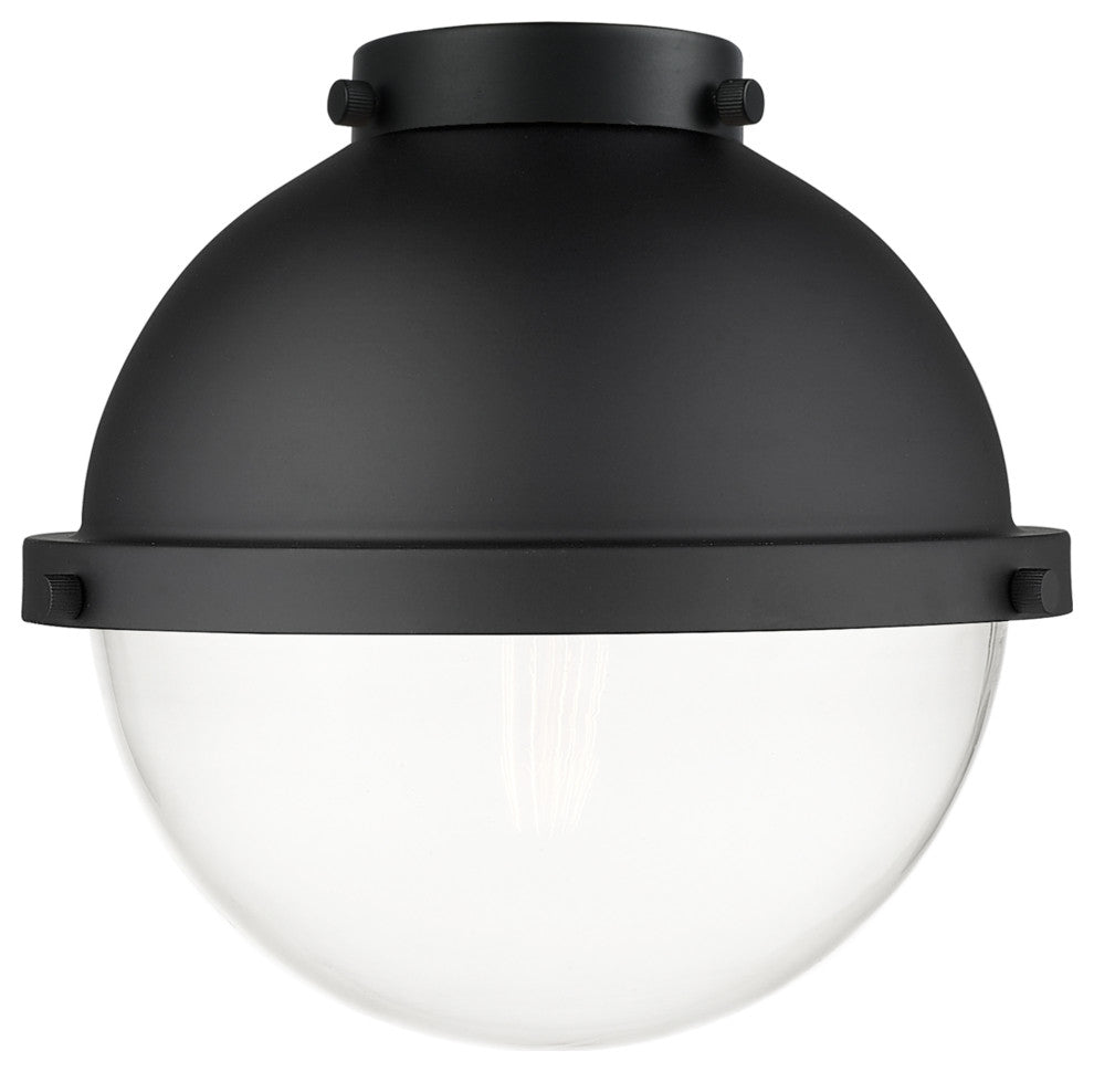Innovations HFS-82-BK Hampden 8" Clear Glass