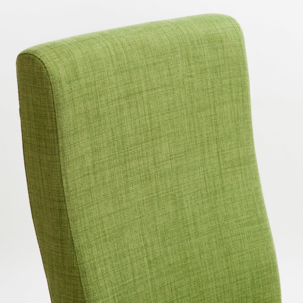 GDF Studio Heath Fabric Dining Chairs, Green, Set of 2