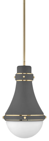 Hinkley Lighting 39057 Oliver 1 Light 9"W Mini Pendant - Dark Matte Grey