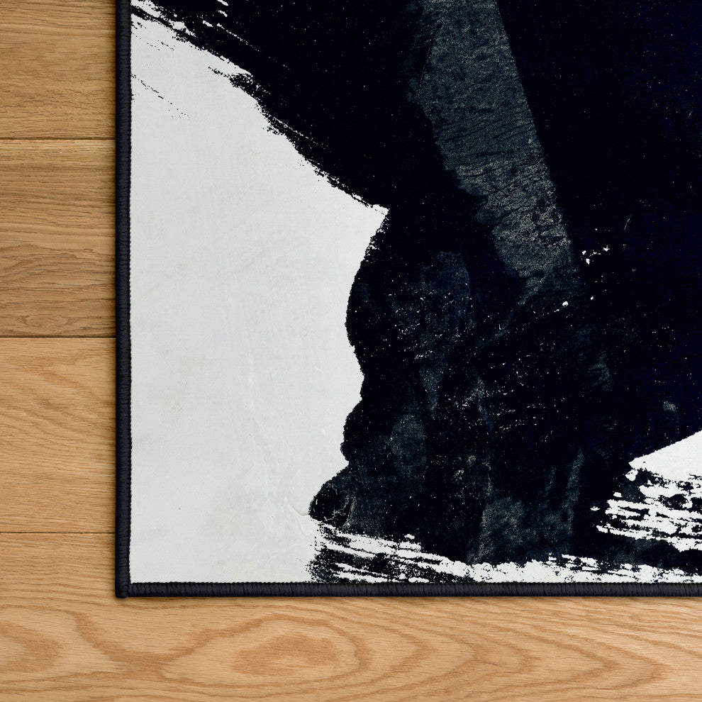 Graffiti Tangle I Abstract Art Area Rug, 5'x7.5'