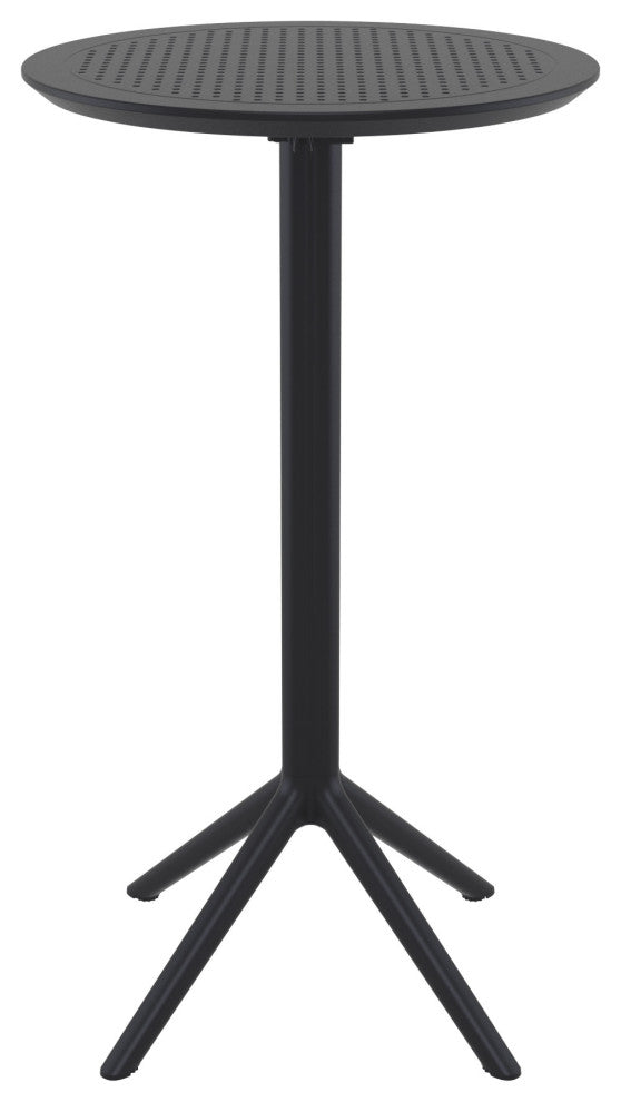 Sky Round Folding Bar Table 24" Black