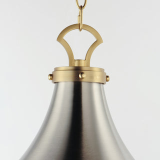 Maxim 10386WT Conrad 15"W Pendant - Satin Nickel / Satin Brass