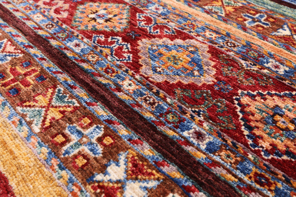 2' 7" X 7' 11" Runner Super Kazak Khorjin Handmade Rug Q5706