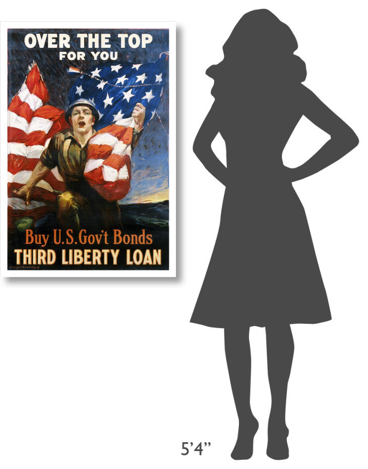 "Over the Top for You circa 1918" Digital Paper Print by Unknown, 26"x38"