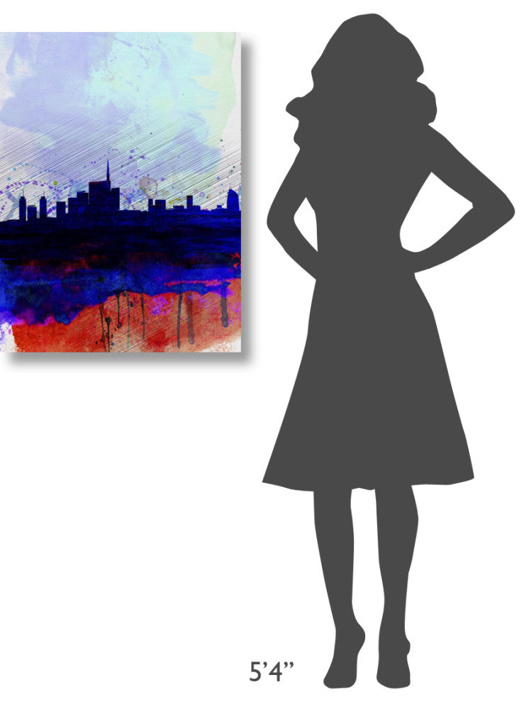 "Milan Watercolor Skyline" Fine Art Print